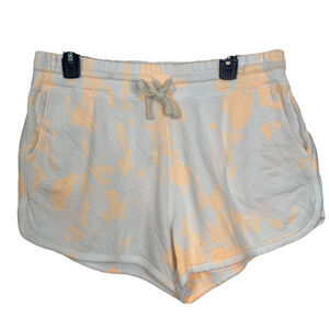 Sundry Sweat Shorts Womens XL Orange White Tie Dye Stretch